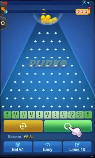 Demo în Plinko